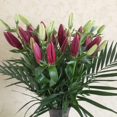 Bouquet de lys rouges