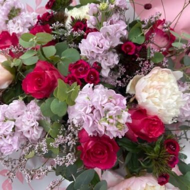 Bouquet varié ton rose
